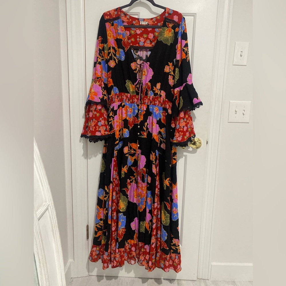 Free People Penny Printed Maxi Bodysuit